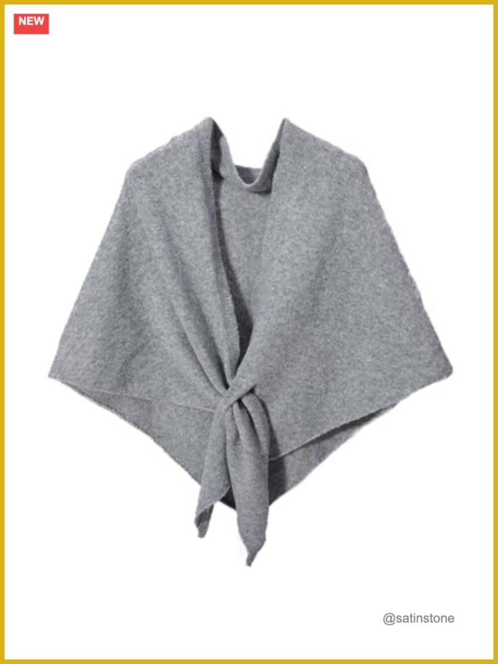 Women's Knotted Shawl Wrap Pashmina Cape Scarf Sweater Cover-Up